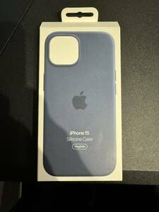 1円売り切り iPhone 15Apple アップル シリコンケース 純正品 ブルー