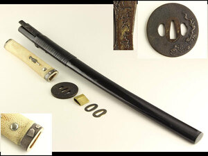 日本美術　日本刀　外装　金銀象嵌　刀装具　時代武具　E0510