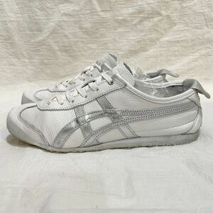 オニツカタイガー Onitsuka Tiger メキシコ66 スニーカー 品番D508K サイズ24.5cm ホワイト×シルバー