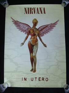 1993年 NIRVANA / IN UTERO / プロモーションポスター / PROMOTION ONLY/ Not For Sale 非売品 / 当時物 / 傷あり 未使用品 / Albini