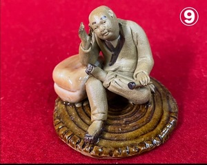 ⑨中国広東省石湾の伝統工芸品の豆人形　石湾焼　陶器　中国美術