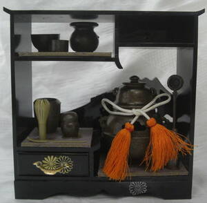 伝統工芸!雛人形/小道具「茶の湯台須」本金箔チラシ中古品0125 