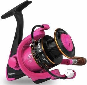 ピンク スピニングリール 3,000 シリーズ 魚釣り 釣り フィッシング リール アウトドア レジャー 釣り道具 メタルコイル 341