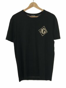 DOLCE&GABBANA ドルチェ＆ガッバーナ 19AW ロゴ刺繍クルーネックTシャツ ブラック 46 ITVTCJF888FG
