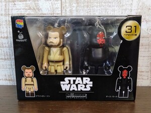 【未開封】BE@RBRICK ベアブリック STAR WARS スターウォーズ フィギュア☆メディコム・トイ☆Happyくじ☆ダースモール/クワイ=ガン・ジン