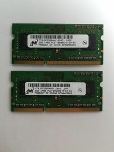 中古品Micronメモリ1R×8 PC3-10600S-9-10-B1★2G×2枚 計4GB