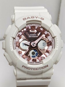 1円スタート【稼働/美品】CASIO　カシオ　BABY-G　ベビーG　腕時計　BA-130　ピンク文字盤　レディース