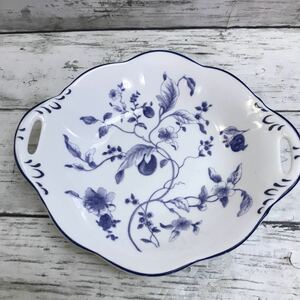 【中古品】WEDGWOOD BLUE PLUM ウィンザー トレイ ボーンチャイナ ウェッジウッド ブループラム お皿 BICENTENARY CELECRATION