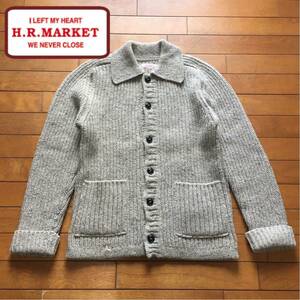 ★【 H.R.MARKET 】★ ポロカラー ウールニットジャケット カーディガン★サイズ1★O359