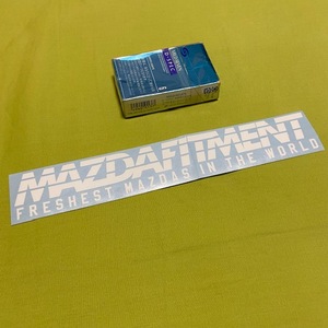 V3 ■MazdaFitment.com■抜きステッカー 白　USDM デミオ アクセラ アテンザ cx3 cx5 mpv プレマシー マツダフィットメント マツダ