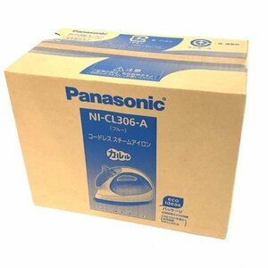 新品同様 未開封 Panasonic NI-CL306-A コードレススチームアイロン カルル ブルー