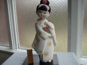 昭和レトロ　陶器 日本人形 小町娘　置物 37㎝