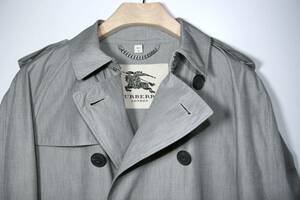 size:50◆裄丈90◆BURBERRY LONDON◆made in italy◆100%cotton◆トレンチコート メンズ◆l.gray◆イタリアンコットン◆バーバリーロンドン