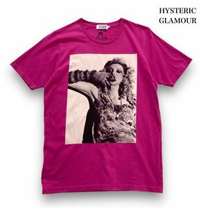 【HYSTERIC GLAMOUR】ヒステリックグラマー コートニーラブ フォトプリントTシャツ 半袖tシャツ COURTNEYLOVE ピンク (M)