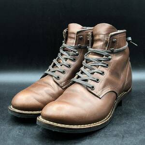 M2799 良品 18年製 RED WING レッドウィング 9063 ベックマン US6/24.0cm チーク フェザーストーン 茶 フラットボックス 編み上げ ブーツ