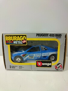 BBURAGO/PEUGEOT 405 RAID 1/24/ブルー/ミニカー