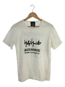 YOHJI YAMAMOTO◆×alexandros/17aw/Tシャツ/2/コットン/ホワイト/プリント/HK-T96-089