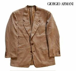 GIORGIO ARMANI ジョルジオアルマーニ キャメル100 テーラード ジャケット 46