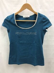 Pinky＆Dianne ピンキーアンドダイアン P&D カットソー Uネック ブルー サイズ38 22101201