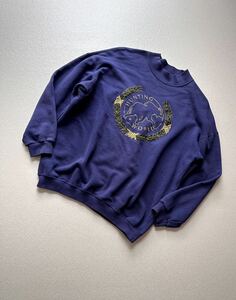 90s ITALY製 HUNTING WORLD BIG-LOGO SWEAT VINTAGE イタリア製 ハンティングワールド ビッグロゴ ハイネックスウェット ビンテージ