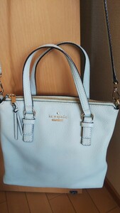 kate spade☆レザー☆2way ☆ショルダーバッグ☆ハンドバッグ☆ケイトスペード☆バッグ☆ミント系