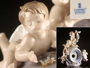 【流】リヤドロ LLADRO フィギリン 陶人形 「天使の時計」 TS949
