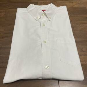 1円〜 Supreme Oxford shirt XLサイズ 美中古品 シュプリーム オックスフォード シャツ 長袖 白