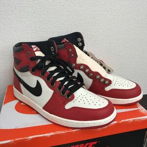 28cm クロムハーツオマージュ Chrome hearts/NIKE ナイキ ジョーダン1 AIR JORDAN1 RETRO HIGH OG シカゴ カスタムスニーカー US10