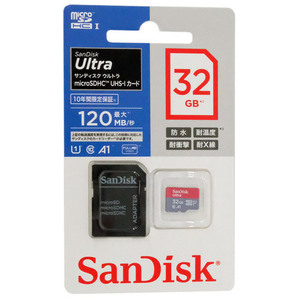 【ゆうパケット対応】SanDisk microSDHCメモリーカード 32GB SDSQUA4-032G-JN3MA [管理:1000026245]