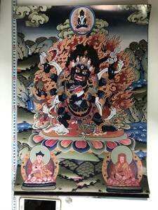 チベット仏教 曼荼羅　仏画　大判ポスター 572×420mm 10382