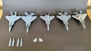 【ジャンク】1/144 F-15J イーグル　５機セット　航空自衛隊　技ミックス　技MIX 等 戦闘機 軍用機 飛行機