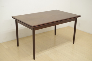北欧 デンマーク ビンテージ ローズウッド ドローリーフダイニングテーブル 伸長式 食卓机 幅1355～2670 エクステンション 4人～8人