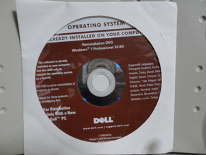 1★送料0★DELL製 再インストールDVD Windows 7 Pro 32bit