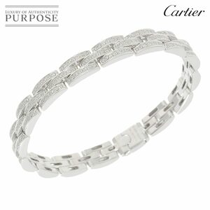 カルティエ Cartier マイヨンパンテール ファイン 3連 フルダイヤ ブレスレット 16.5cm K18 WG 750 Maillon Panthere Bracelet 90216285