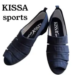 KISSA SPORT ★キサスポーツ　布製サンダル　23.5EE　黒【美品】