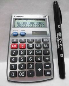 ★レトロ☆ZZZ★珍品「[送料370円] CANON 12桁 電卓 LS-12TU ⅱ Ⅱ 約12cm×7cm C 税込み計算 動作品 キヤノン キャノン」現状渡し