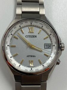 1円スタート CITIZEN シチズン ATTESA アテッサ メンズ腕時計　H149-S125626 デイト ソーラー 腕時計