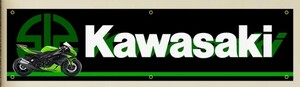 カワサキ 川崎 KAWASAKI ⑫ 日 旗 壁の装飾 のれん 垂れ幕 タペストリー 6箇所止め輪 旗バナー ガレージ フラッグ 45cm × 180cm