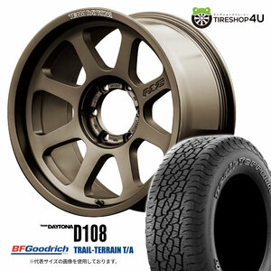 4本セット RAYS DAYTONA D108 18x9.0J 6/139.7 +0 JPJ BFGoodrich TRAIL-TERRAIN T/A 265/65R18 ホワイトレター プラド トライトン OF