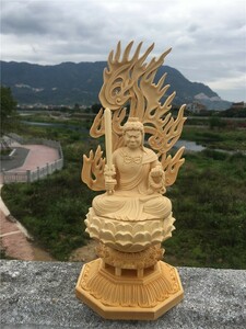 新品# 最 不動明王像 仏教美術 木彫 仏師で仕上げ品