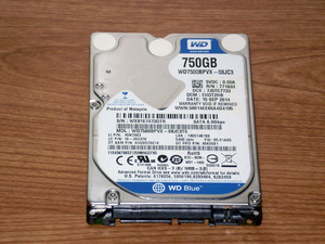 ★ 750GB ★ Western digital Blue 【 WD7500BPVX 】 良品 ★XLW