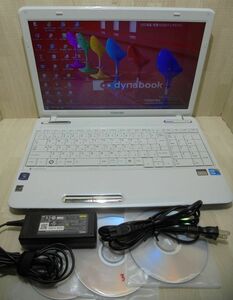TOSHIBA　Dynabook T350/56BW（リュクスホワイト）／Windows7&11 デュアルブート／core i5/8BG/SSD 500GB