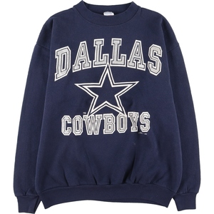 古着 90年代 LOGO7 NFL DALLAS COWBOYS ダラスカウボーイズ プリントスウェットシャツ トレーナー USA製 メンズM ヴィンテージ /eaa409361