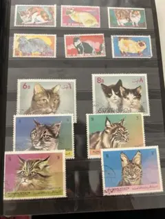 期間限定販売　超貴重　外国切手　猫　猫好き集まれ