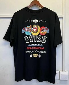 EVISU エヴィス トップス Tシャツ メンズ レディース シンプル カジュアル ブラック L