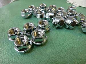 M12 　１，２５ｍｍ　　クロムメッキ品　頭１７ｍｍ貫通ナット　送料￥２００