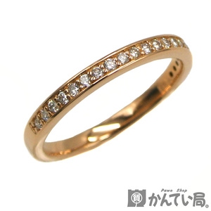 GINZA TANAKA【ギンザタナカ】ハーフエタニティリング 指輪 約11号 K18PG ピンクゴールド ダイヤモンド 0.21ct アクセサリー ジュエリー