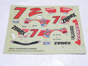 COPYRIGHT 1996 REVELL-MONOGRAM.ALL RIGHTS RESERVED ZEREX THUNDERBIRD デカール 