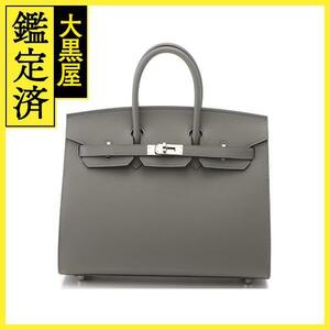 HERMES エルメス ハンドバッグ バーキン25 セリエ グリメイヤー ヴォーマダム シルバー金具 W刻印 2024年製造【430】