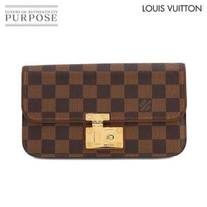 未使用 展示品 ルイ ヴィトン LOUIS VUITTON ダミエ ポルトフォイユ アスコット 二つ折り 長財布 エベヌ ブラウン N63171 Ascot 90233323